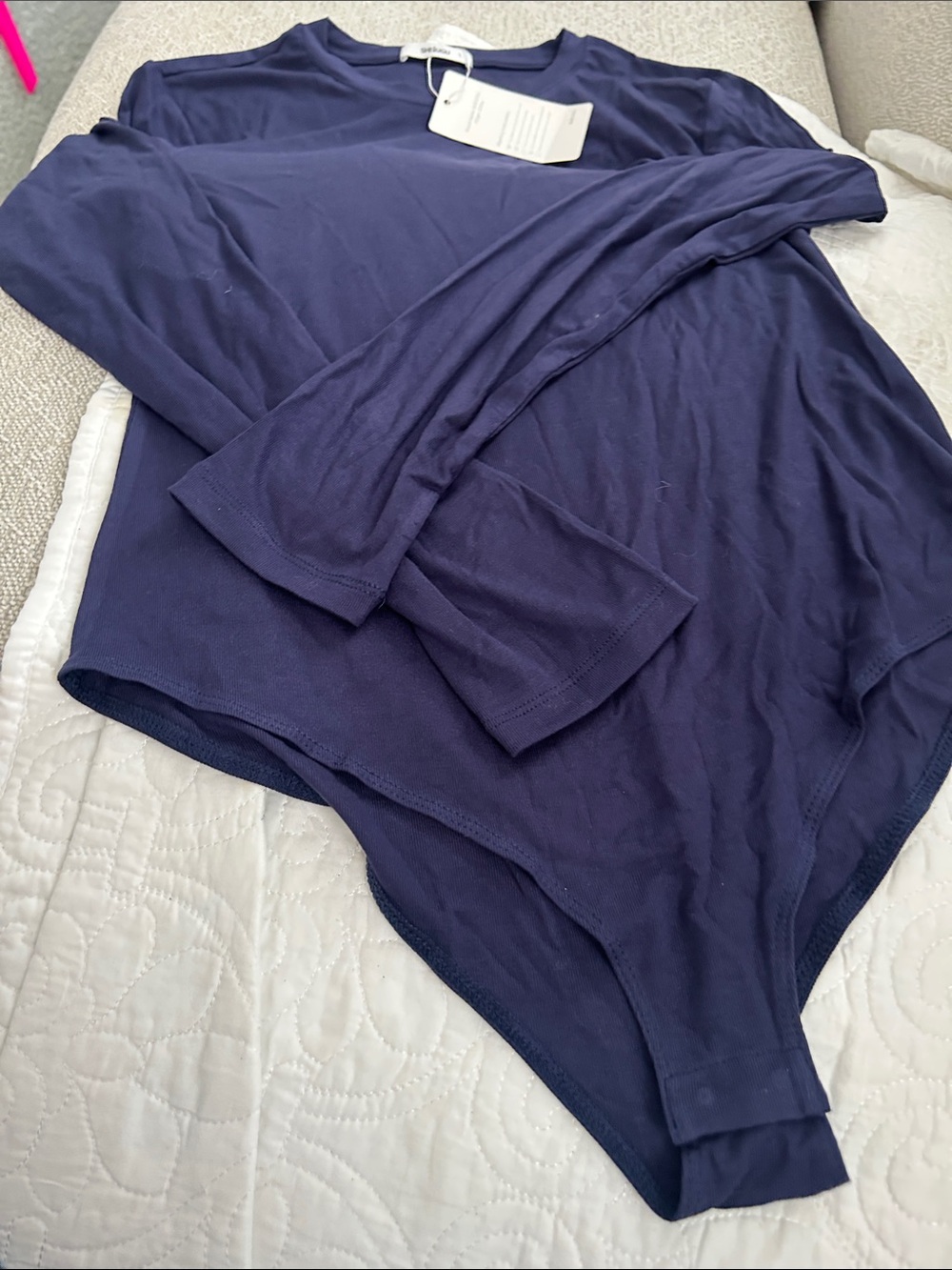 Everyday Long Sleeve Navy Bodysuit - UnbrandedThis is a active sale !!